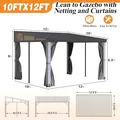 10x12 Wood Lean-To Gazebo (Wall-Mounted): view 2