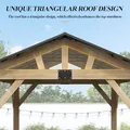 10x12 Wood Gazebo, Gable Roof (Beige): view 3