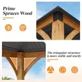 11x13 Spruce Wood Gazebo (Orange): view 6