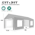 12x20 Heavy Duty Carport: view 2