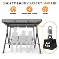 3-Seat Patio Swing Chair: view 3