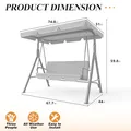 3-Seat Patio Swing Chair: view 6