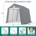 8x8 Storage Shelter Shed (Gray): view 2