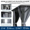 9.5x9.5 Hardtop Gazebo, Double Roof (Black): view 4