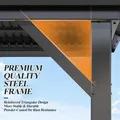 9.5x9.5 Hardtop Gazebo, Double Roof (Black): view 6